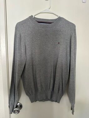 Tommy Hilfiger Men's Light Gray Crewneck knit sweater